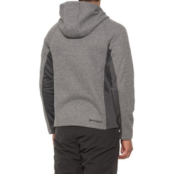 Spyder Boundless | NWT Gray on Gray Quarter Zip Pullover Hoodie Sweatshirt - Picture 2 of 13
